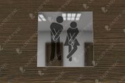 Табличка на дверь в санузел из металла