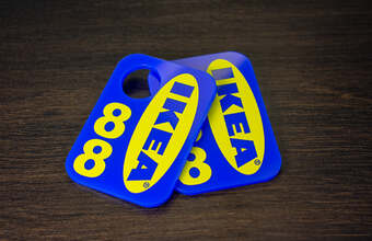 номерок из оргстекла для комании икеа