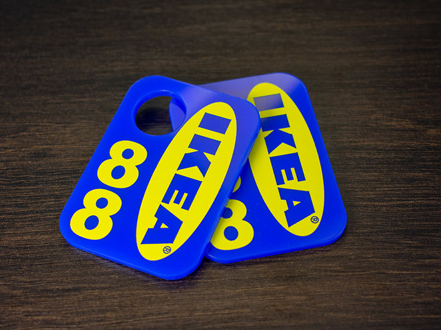 номерок из оргстекла для комании икеа